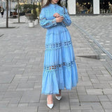 Bangpaice Retro High-End Two Sets Of 2025 Spring New Hollow Lace Top High Waist Half Skirt Suit Woman