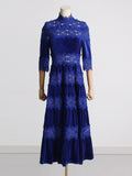 Bangpaice 2025 New French Retro Heavy Industry Embroidery High-Rise Lanky Dress Women's Evening Dress Dress