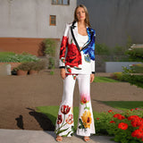 Bangpaice Printing Two Sets Of 2025 Spring New Casual Suit Trousers Suit Women's High-End Women's Fashion