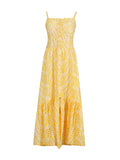 Bangpaice Holiday Style Embroidered Dress Women's Dress 2025 New Sling Skirt High Waist Hollow Design Dress