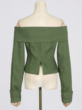 Bangpaice Top Women 2025 New Irregular High-End Feeling Long-Sleeved Short Jacket Jacket Women