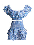 Bangpaice Spring High-End New French Temperament Short Top High Waist Short Skirt Sexy Two-Set Suit Female Trend