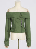 Bangpaice Top Women 2025 New Irregular High-End Feeling Long-Sleeved Short Jacket Jacket Women