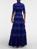 Bangpaice 2025 New French Retro Heavy Industry Embroidery High-Rise Lanky Dress Women's Evening Dress Dress