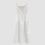 Bangpaice Casual Style High-End Sling Dress 2025 New Sleeveless Waist Thin Design A-Character Dress Woman