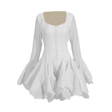 Bangpaice Famous Short Group 2025 New Fashion Niche Splicing Mesh Folds High-End Feel Dress Women's Summer