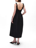 Bangpaice Casual Style High-End Sling Dress 2025 New Sleeveless Waist Thin Design A-Character Dress Woman