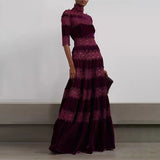 Bangpaice 2025 New French Retro Heavy Industry Embroidery High-Rise Lanky Dress Women's Evening Dress Dress
