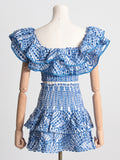 Bangpaice Spring High-End New French Temperament Short Top High Waist Short Skirt Sexy Two-Set Suit Female Trend