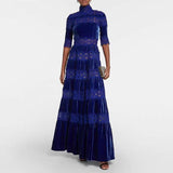 Bangpaice 2025 New French Retro Heavy Industry Embroidery High-Rise Lanky Dress Women's Evening Dress Dress