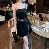 Bangpaice Dingy Simple Sling Skirt With Casual Thin And Fashionable Temperament Dress