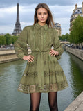 Bangpaice Tea Rest Elegant Short Dress Women's Dress 2025 Spring New Tice To Collect Waist Thin Dress Women's Advanced Winter