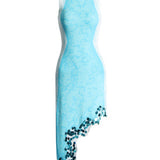 Bangpaice Famous Style Short Dress 2025 Spring New High-End Collar Splicing Squint High-Waisted Gradient Dress Woman