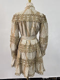 Bangpaice Dress Spring New Long-Sleeved Retro Skirt Australian Holiday Dress Women's Fashion Trend