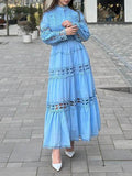 Bangpaice Retro High-End Two Sets Of 2025 Spring New Hollow Lace Top High Waist Half Skirt Suit Woman