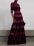 Bangpaice 2025 New French Retro Heavy Industry Embroidery High-Rise Lanky Dress Women's Evening Dress Dress