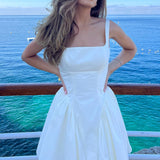 Bangpaice Women's New French Sling Skirt Design With A Bow Bow-Out Dress Pure-Suring Short Skirt