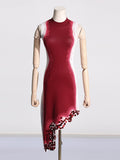Bangpaice Famous Style Short Dress 2025 Spring New High-End Collar Splicing Squint High-Waisted Gradient Dress Woman
