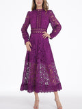 Bangpaice Elegant Wind 2025 Spring New Collar Embroidery Hollow Niche Design Feeling Waist Thin Dress Dress Woman