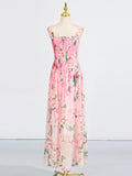 Bangpaice Casual Style Dress 2025 New Sleeveless Sleeveless Waist Thin High-End Long Dress Summer